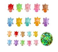 XIAQICA 20 Piezas Multicolor Mini Tortugas Luminosas de Resina Pequeñas Tortuga Minifiguras de Tortuga para DIY, Decoración de Jardín, Paisajismo, Decoración de Mini Acuario