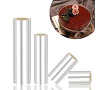 XIAQICA 4 Rollo Acetato Transparente 8/10/15/20cm *10m Acetato ReposteríA LáMina Acetato Gruesas LáMina para Borde De Tartas para Tartas Mousse Chocolate