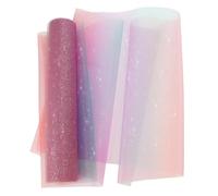 XIAQICA Rollos de Tul de Colores Gradiente de Brillo 9m x 30cm Rollo de Tela de Tul Bobina de Tul Carrete Cinta para Tutú Bricolaje Manualidades Decoración de Boda, Envolver Regalos