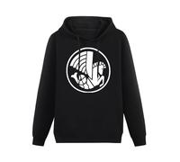XIASHUN Air France Vintage Logo Hoody Unisex Ptinted Hoodies Long Sleeve Men's Hooded with Pocket Black XXL