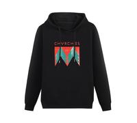 XIASHUN Chvrches The Mother We Share Hoody Unisex Ptinted Hoodies Long Sleeve Men's Hooded with Pocket Black XXXL