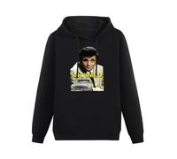XIASHUN Columbo Retro Hoody Unisex Ptinted Hoodies Long Sleeve Men's Hooded with Pocket Black S
