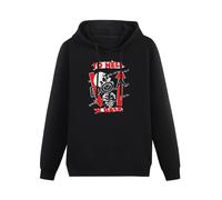 XIASHUN D.O.A. To Hell N Back Hoody Unisex Ptinted Hoodies Long Sleeve Men's Hooded with Pocket Black XXXL