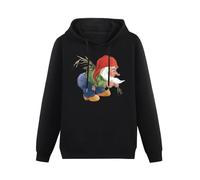 XIASHUN Dwarf Chouffe Hoody Unisex Ptinted Hoodies Long Sleeve Men's Hooded with Pocket Black L