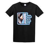 XIASHUN I Triple Dog Dare You Crew Neck Unisex Short Sleeve T-Shirt L