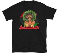 XIASHUN Juneteenth Tree Black History Emancipation Freedom Crew Neck Unisex Short Sleeve T-Shirt L