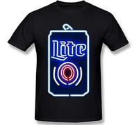 XIASHUN Miller Lite Men's Basic t-Shirt Crew Neck Unisex Short Sleeve T-Shirt S