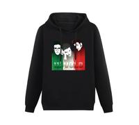 XIASHUN My Way Il Volo Hoody Unisex Ptinted Hoodies Long Sleeve Men's Hooded with Pocket Black XL