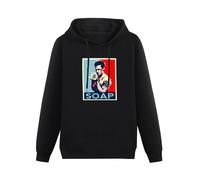 XIASHUN Soap Fight Club Brad Pitt Obama Hope Style Hoody Unisex Long Sleeve Hooded with Pocket Black XXXL