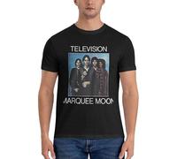 XIASHUN Television - Marquee Moon Graphic - Camiseta unisex de manga corta para hombre, 100% algodón, color negro, Negro, L