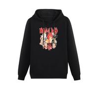 XIASHUN Trippie Red Faces Hip Hop Rap Devil Black Rapper Hoody Unisex Long Sleeve Hooded with Pocket Black XXL