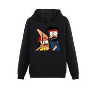 XIASHUN Up In Smoke Cheech & Chongs Comedy Film Parody Hoody Unisex Long Sleeve Hooded with Pocket Black M