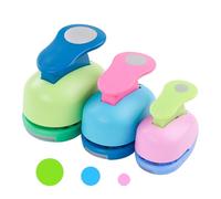 XIATIAN Troqueladora Circulo 3 Piezas Perforadoras Papel Troqueladora Papel Circul, Troqueladoras Papels para Manualidades, Álbumes de fotos Tarjetas (8mm, 15mm, 25mm)