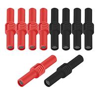 Xiatiaosann 10 PCS 4 mm Banana Plug acoplador hembra a hembra aislado banana hembra conector jack para 4 mm banana plug adaptador de extensión multímetro altavoz