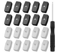 Xiatiaosann 20 Piezas Interruptor Rotativo en Línea 3A 125V ON/Off Interruptor de Engranaje Retardante de Llama SPT-2 Interruptor de Cable de Luz Blanco y Negro con Destornillador