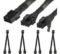 Xiatiaosann 4 Piezas GPU VGA 8 Pines PCIE Splitter a Cable de alimentación Dual de 8 Pines (6+2) Tarjeta de Video gráfica PCI Express, Cable de extensión Adaptador de 8 Pines Hembra a 2X 8 Pines