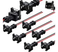 Xiatiaosann 8 piezas EV1 conector de inyector de combustible EV1 OBD1 especificación estándar del coche conector del inyector accesorio arnés de cables de coleta para BMW para Honda para Toyota