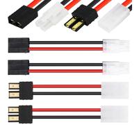 Xiatiaosann Adaptador de conector macho y hembra de 3 pares para Tamiya a Traxxas, conector de cable de 5 cm de calibre 14 para Traxxas a Tamiya, cargador de batería Lipo RC para coche RC FPV