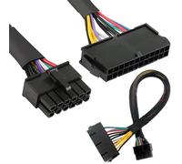 Xiatiaosann Adaptador de fuente de alimentación principal ATX PSU de 24P a 12P Cable con funda trenzada, compatible con placas base 1150 y 1151, para Acer Q87 Q87H3 Q87H3-AM(0,3 m)