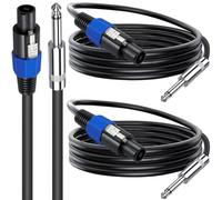 Xiatiaosann Cable para Speakon altavoz de 1/4", conector TS 6,35 mm a cable mono macho para altavoz Speakon, cable conexión para amplificador audio para DJ/PA con cierre giratorio, audio resistente