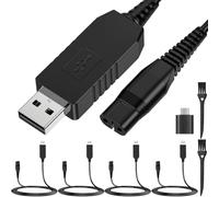 Xiatiaosann Cargador de afeitadora de 4,3 V para Philips, cable de carga USB para afeitadora Cable de alimentación para QP2510 QP2511 QP2521 QP2522 QP2620(4 uds.)