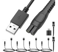 Xiatiaosann Cargador de afeitadora de 5 V para Philips, cable de carga de afeitadora USB Cable de alimentación para QP2724 QP2734 QP2834 (4 uds.)