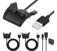Xiatiaosann Cargador para Garmin Vivosmart HR/HR+/HR Plus/Approach X40, Reemplazo de Rastreador de Cable de Carga USB para Reloj Inteligente, Cable de Clip de Carga, con Adaptador USB C, 2 Piezas