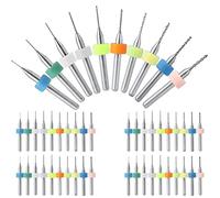 Xiatiaosann Juego de brocas para PCB micro brocas carburo de flauta en espiral broca de 0,3 mm a 1,2 mm para placa de circuito de impresión Dremel, joyería, grabado CNC, 40 piezas (4 de cada tamaño)
