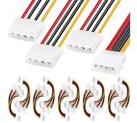 Xiatiaosann - Paquete de 10 divisores LP4, LP4 macho a 3 x 4 pines Molex hembra cable adaptador de alimentación, 1 a 3 D tipo grande 4 pines IDE Molex conector de alimentación