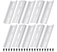 Xiatiaosann Raíles DIN de aluminio, 10 CM /4 pulgadas, 35mm de ancho, 7.5mm de alto Top Hat Slotted DIN Rail con RoHS (10 Pack, Plata)