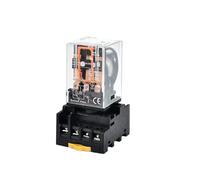 Xiayao Relés MK3P-I MK3P-1 Relé Intermedio De Uso General AC 220V 24V Bobina 8/11 Relé De Pines con Base De Enchufe PF113A Relé(3P-I DC24V with Base)