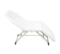 XIAYUHE Camilla de masaje plegable, 3 zonas con cojín, capacidad de carga de 250 kg, respaldo y cola ajustables, con orificio para respirar, 180 x 60 x 60 cm, tono blanco