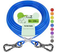XiaZ Cable de Amarre para Perros, Cadenas de Perro Resistentes para Exteriores con Gancho bloqueable, Correas de Cable de Corredor de Mascotas para Patio, Correa de línea para Perros pequeños y