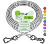 XiaZ Cable de transporte para perros de 15,24 m, resistente, reflectante, para perros grandes de hasta 136 kg