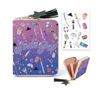 XIAZHDZ K-Pop Anime Monedero - Soda Pop Design | Cartera colorida con cremallera con ranuras para tarjetas | Cartera compacta para mujeres y adolescentes