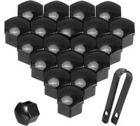 Xiazhi 20 Piezas Cubre Tornillos Llantas para Seat Ibiza FR 2023 2024 2025, Tapones de Tuercas Resistente Protector de Tornillo Herramienta Extracción,A