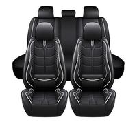 XIBANY Fundas Asientos Coche para Ford Focus 2 Mk2 Focus Focus 3 Mondeo Mk4, Cuero PU Confort, Cubreasientos Completo Proteccion Interior Coche Uso Diario, Viaje Familiar,C Black White
