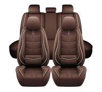 XIBANY Fundas Asientos Coche para Opel Meriva A/B 5-Seat 2003-2017, Cuero PU Confort, Cubreasientos Completo Proteccion Interior Coche Uso Diario, Viaje Familiar,D Coffee