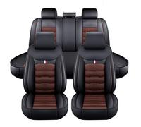 XIBANY Fundas de Asiento para Coche para Audi RS3 8YA Sedan 2021 2022 2023 2024 2025, Juego Completo 5 Plazas, Cuero PU Impermeable Transpirable, Protección Antirayaduras,C Black+Coffee
