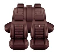 XIBANY Fundas de Asiento para Coche para Citroen AMI Electric 2020-2024, Juego Completo 5 Plazas, Cuero PU Impermeable Transpirable, Protección Antirayaduras,D Coffee