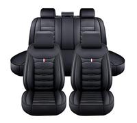 XIBANY Fundas de Asiento para Coche para Ford Focus St Line St Line MK4 Station Wagon 2004-2025, Juego Completo 5 Plazas, Cuero PU Impermeable Transpirable, Protección Antirayaduras,A Black