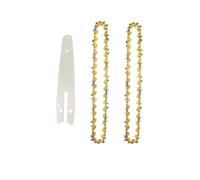 XiBany Nueva minisierra eléctrica de cadena de acero de 6 pulgadas, 1/4 pulgadas; Guía de cadena de motosierra eléctrica de 37 eslabones de calibre de 0,043 pulgadas de paso (Color : Gold, Size : 3p