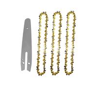 XiBany Nuevo Mini cadena de motosierra de acero de 6 pulgadas, cadena de sierra eléctrica de 1/4 pulgadas; Paso 0,043 pulgadas Calibre 36 eslabones Cadena de sierra/Guía de cadena (Color : Set 3,