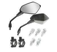 Xibao Espejos Moto,Espejos Retrovisores Moto Homologados,Universal Par de Espejo Retrovisor Moto con M8 M10 Rosca,Adecuado para la Mayoría de Motocicletas,Scooters,Quads