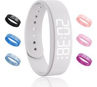 XIBDGNTNE Pulsera con vibración silenciosa y Despertador, Ideal para Personas con sueño Profundo y Personas Que rompen hábitos, Pulsera Despertador Profesional para Hombres y Mujeres, Lavable