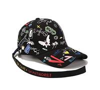XibeiTrade - Gorra de béisbol con grafiti de personalidad, tendencia hiphop, Street Trend Hat, Negro C, M
