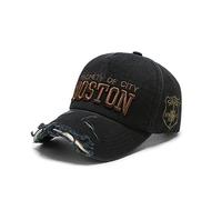 XibeiTrade Moda Boston Algodón Gorra de Beisbol Antiguo Hombres Mujer Retro Deportes Exterior Casual Sol Sombrero (Negro)