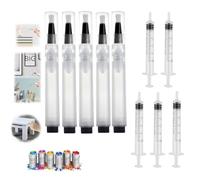 XIBHDN Fillable Touch up Paint Pen Brush, Paint Pen for Wall Touch Up, Paint Pen Brush, Refillable Paint Brush Pens for Walls, Furniture, Kitchen Cabinet, Wood, Floor, Window (5pcs)