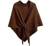 XIBHDN Fleece Shawl, Fleece Shawl Wrap for Women, Women’s Solid Color Shawl, Solid Color Tie Up Knotted Design (C)