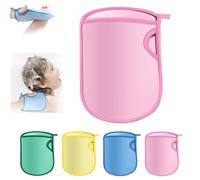 XIBHDN Super Soft Exfoliating Bath Mitt, Silicone Body Scrubber, Exfoliating Gloves for Body Scrub, Double-Sided Bath Sponge Fibers Gloves for Children and Pregnant (1pcs-Pink)